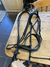 Briglia flash Prestige Italia nera cucita fantasia completa di redini abbinate ottime condizioni