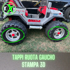 4 pezzi Tappi Ruote Gaucho Peg Perego 12 v