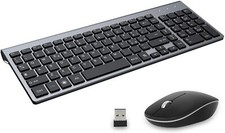 TASTIERA E MOUSE WIRELESS- USB ERGONOMICO SENZA FILI PER PC WINDOWS COMPUTER MAC