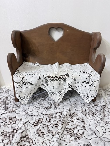 Panca cuore legno vintage