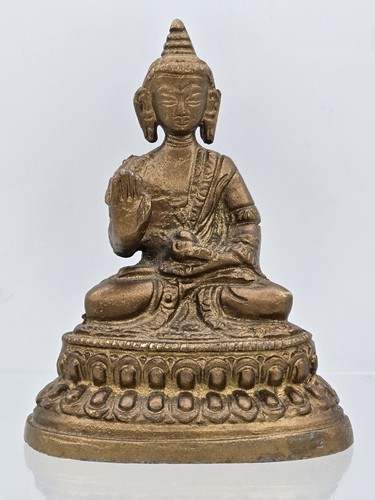 Gold toned dhyani - dhyani, buddha