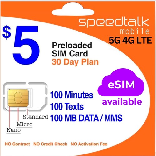 Scheda sim prepagata speedtalk - sim,