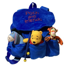 DISNEY ZAINETTO IN PELUCHE CON 3 PELUCHES 3D WINNIE THE POOH TIGRO EEYORE HI HO