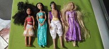 set bambole disney princess vaiana aladdin rapunzel jasmine