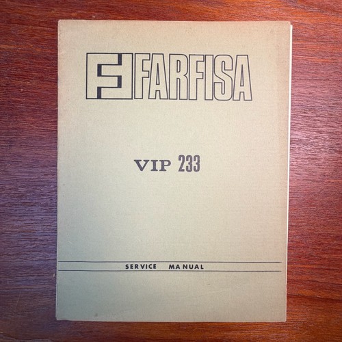Manuale servizio farfisa - manuale,