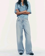 ZARA, JEANS TRF GAMBA LARGA