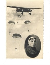 REGIA AERONAUTICA MILITARE 1° BATTAGLIONE PARACADUTISTI TARQUINIA CARTOLINA FOTO