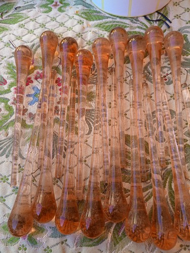 Pezzi pendenti goccia rosa - 18,