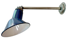 Insegna industriale porcellana blu Abolite anni 30 8" stazione di servizio luce palo vintage