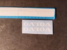 2 Adesivi In Vinile Bianco Lucido Logo Volvo Tuning Auto Moto Casa Ufficio 