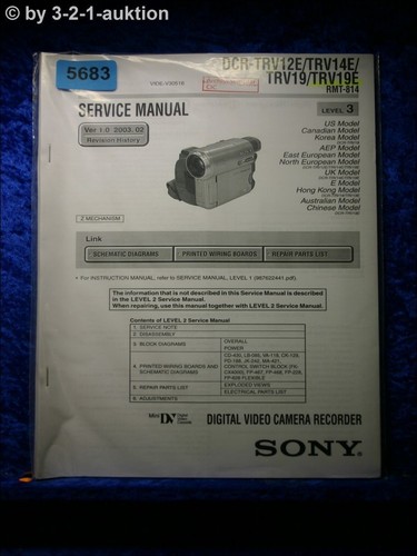 Sony service manual dcr trv12e - sony,