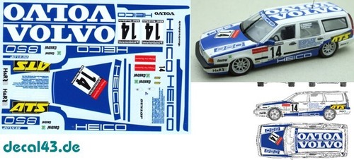 Decalcomania volvo 850 - 1/43, t5