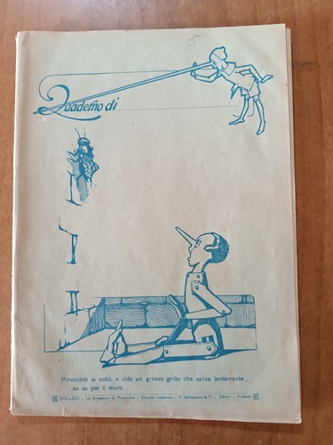 Quaderno righe pinocchio - quaderno, a