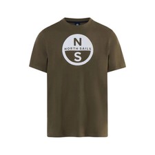 Maglietta North Sails 692972 T-Shirt Uomo Cotone Verde Militare