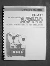 ONE NEW COPY TEAC A-3440 REEL TO REEL TAPE DECK REGISTRATORE MANUALE D’USO