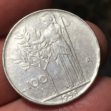 ITALY REPUBBLICA ITALIANA - 100 LIRE 1958 "MINERVA" ECCELLENTE CONSERVAZIONE*