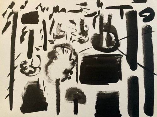 Peinture abstrait 1990 - abstrait, papier