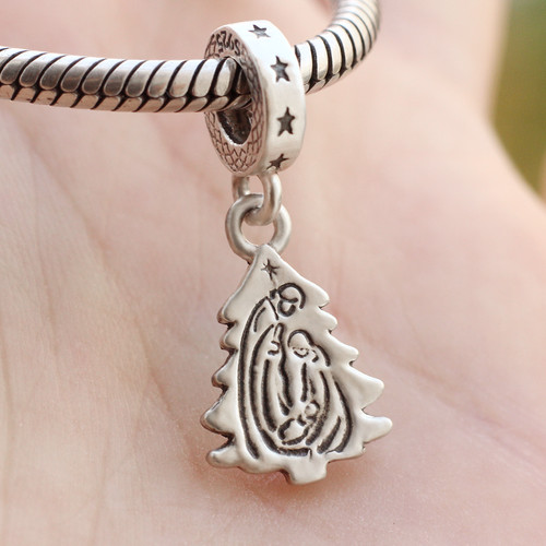 Christmas tree charm dangle - tree,