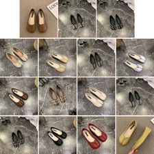 Ballerine donna Tabi punta divisa tacco medio scarpe corte alla moda