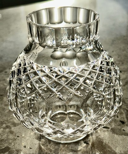 Vintage crystal shade oil lamp - crystal,