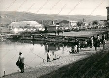 1970 RASTIGNANO Laghetto pescatori pesca Bologna Fotografia
