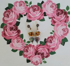 Orecchini con cuore in perla nera, orecchini con perle, regalo per lei