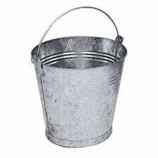 Secchio In Metallo Zincato