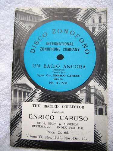 Caruso blue disco zonophono - caruso,