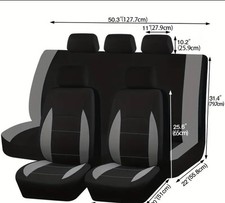 Set Coprisedili Auto 9pz  Universali Sportivi Traspiranti Lavabili Tuning ? ✅❌