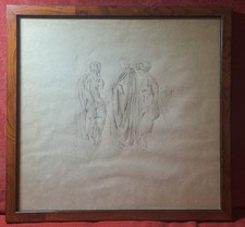 Disegno Antico. disegno su carta, '800; cm 33x34