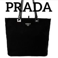 Borsa tote PRADA in nylon nero
