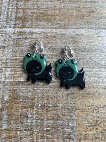 Orecchini clip gatto - orecchini,