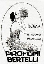 PUBBLICITA' 1926 PROFUMI BERTELLI ROMA IL NUOVO PROFUMO CREME SAPONI LOZIONI