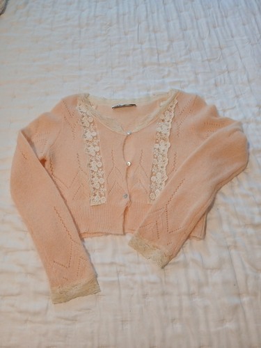 Zara peach pointelle pizzo - zara,