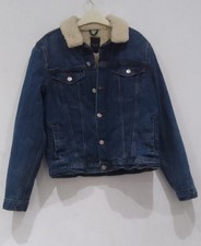 Giacca denim uomo blu medio