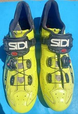 Scarpe da strada SiDi Wire Push Carbon Vent 44,5 EU / 10 US a 3 bulloni Hi-Vis Flo / nere