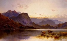 Dipinto olio Alfred Fontuale