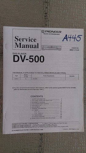 Pioneer 500 service manual - pioneer,