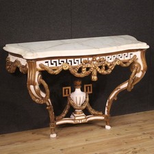 Console legno laccato dorato