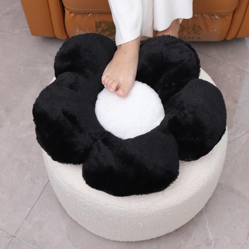 Flower pouf ottoman - full, foam