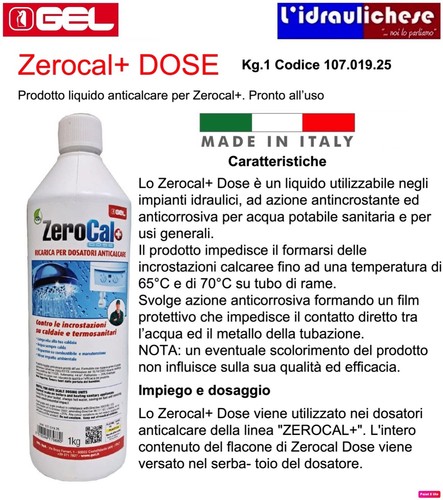 Gel zerocal dose ricarica - gel,