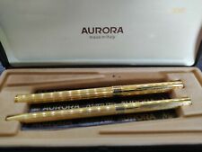 COPPIA PENNE "AURORA MARCO POLO" STILOGRAFICA + SFERA PLACCATE ORO