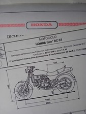 Moto HONDA VF 750 RC07 1982 SCHEDA Originale Omologazione ASI FMI MCTC