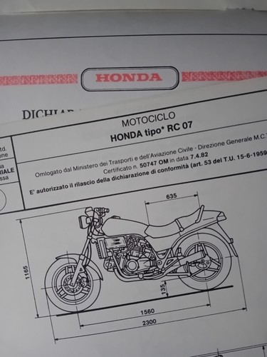 Moto honda 750 rc07 1982 - rc07,