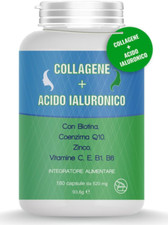 Collagene + Acido Ialuronico + Q10 Collagene Idrolizzato 180 cpr
