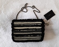 ZARA Borsa a catena in tessuto