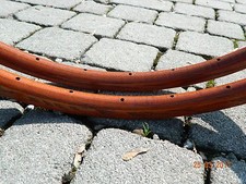 CB ITALIA coppia (#2 cerchi) SANREMO cerchi in legno per copertoncino pneumatici - Holzfelgen