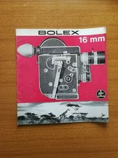 BOLEX 16mm CINEPRESA H16 RX-MATIC DEPLIANT VINTAGE VOLANTINO EPOCA SCHEDA TECNIC