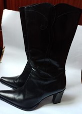 STIVALI ALTI TACCO DONNA IN  VERA PELLE MADE IN ITALY "FRANCO MARTINI " /38,5/39