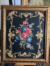 Quadro con ricamo a mezzo